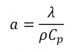 Equation Diffusivité thermique