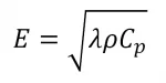 Equation Effusivité thermique