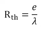 Equation Résistance thermique